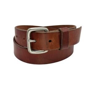 J. Crew | Men | Brown Cognac Classic Minimal Genuine Leather Belt | Size 30